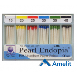 Штифти паперові 0.6 кон., №15-40 (Pearl Dent),100 шт./пак.